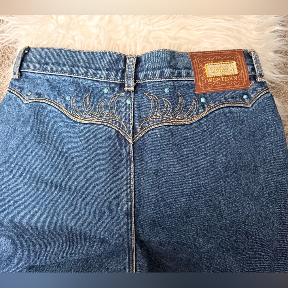 Western LawmanHigh-Rise Medium Blue Women's Bootcut Jeans size 6 - Picture 4 of 7
